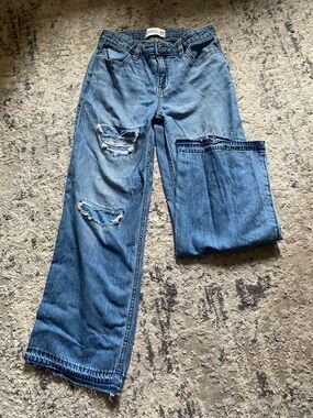 abercrombie kids Distressed Light Blue Jeans